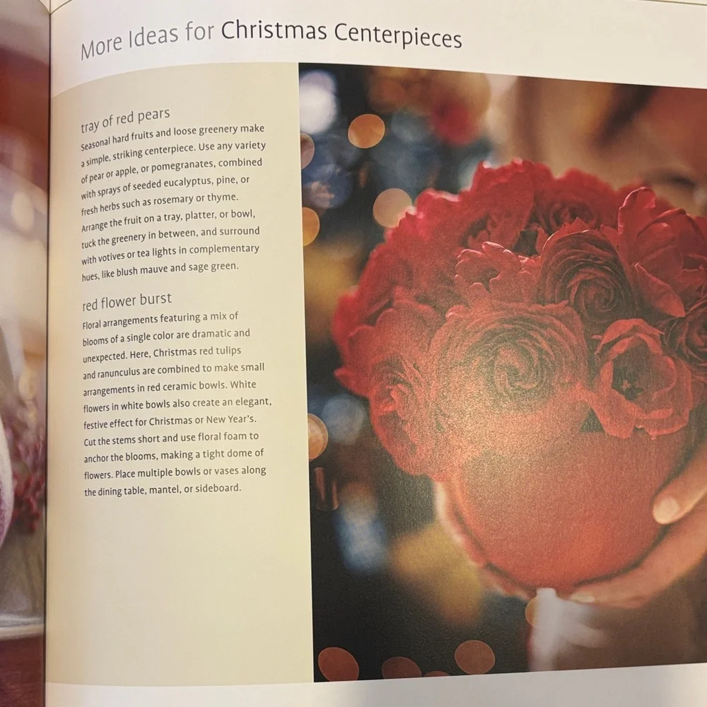 Williams Sonoma Holiday Entertaining Book with Red Accents